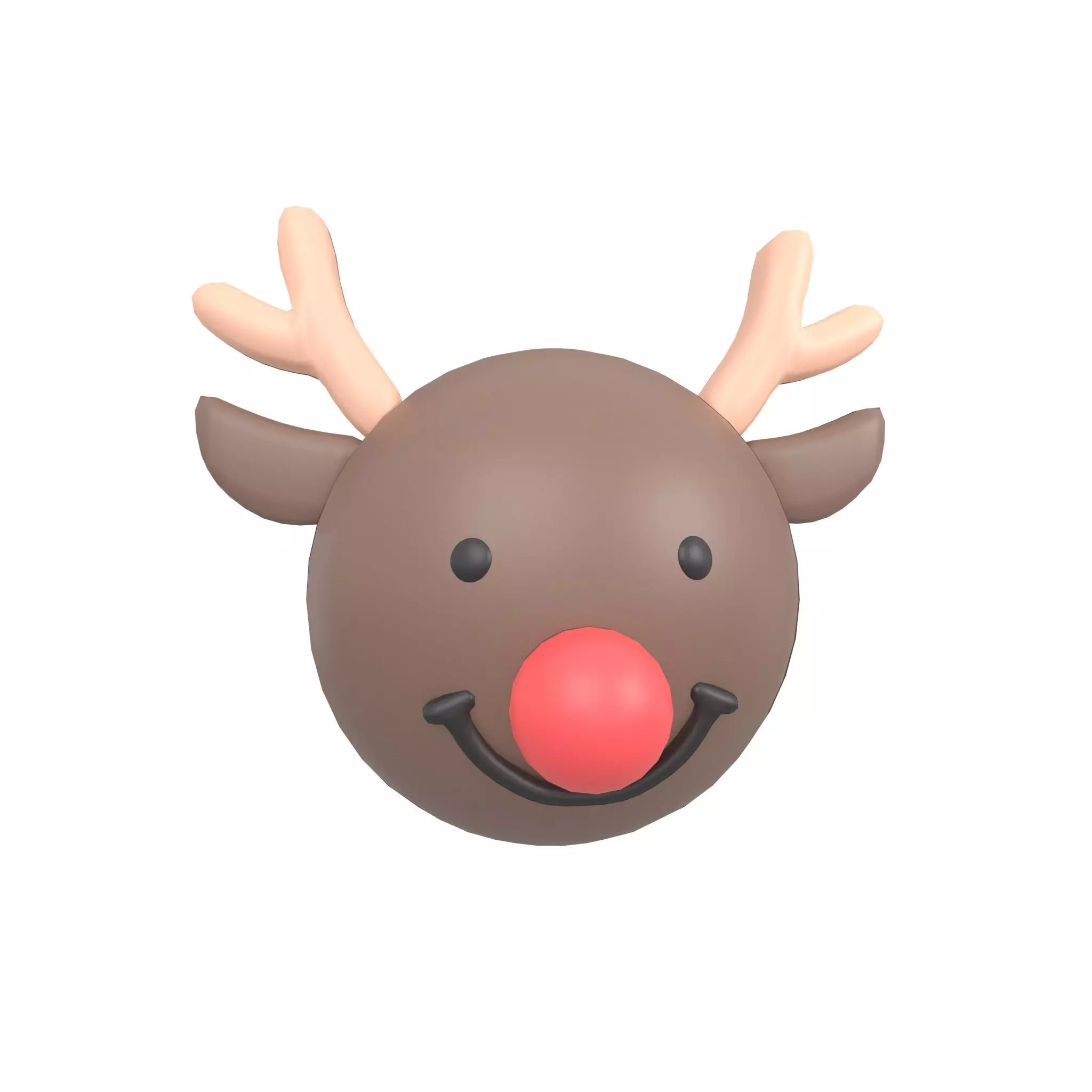 Deer Face v1 002 Low-poly 3D model