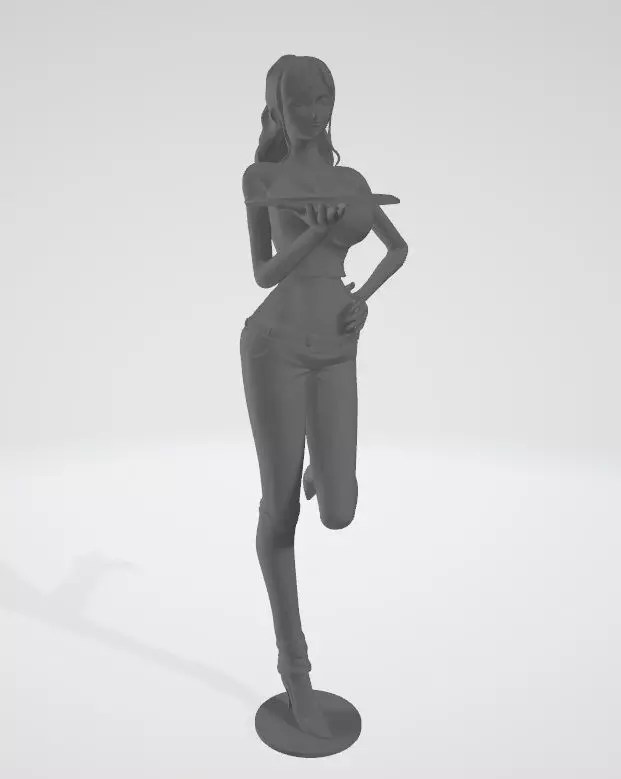 waitress woman holding bowl Free 3D print model