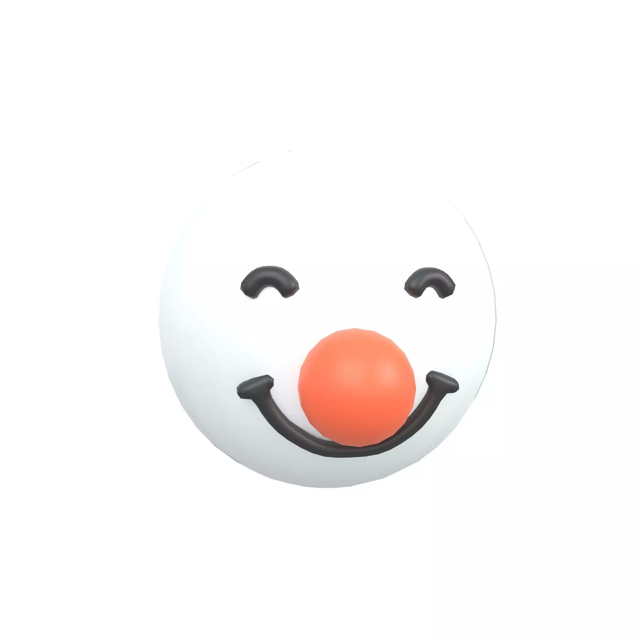Snowman Face v1 001 Low-poly 3D model