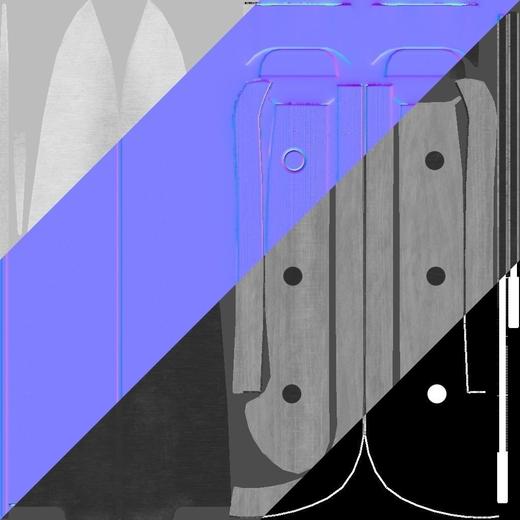 Kitchen Knife - Game Ready Low-poly 3D model_8