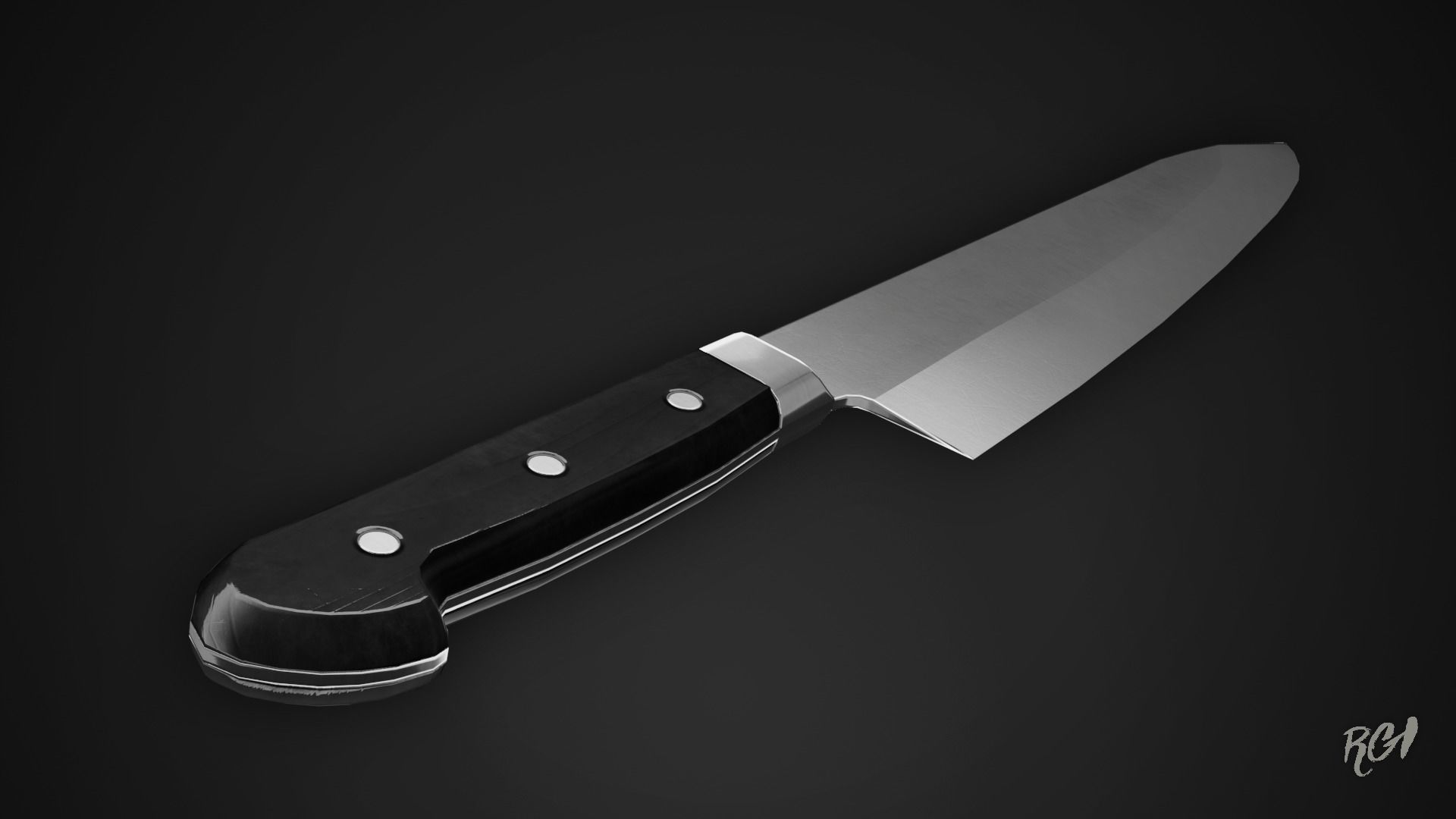 Kitchen Knife - Game Ready Low-poly 3D model_6