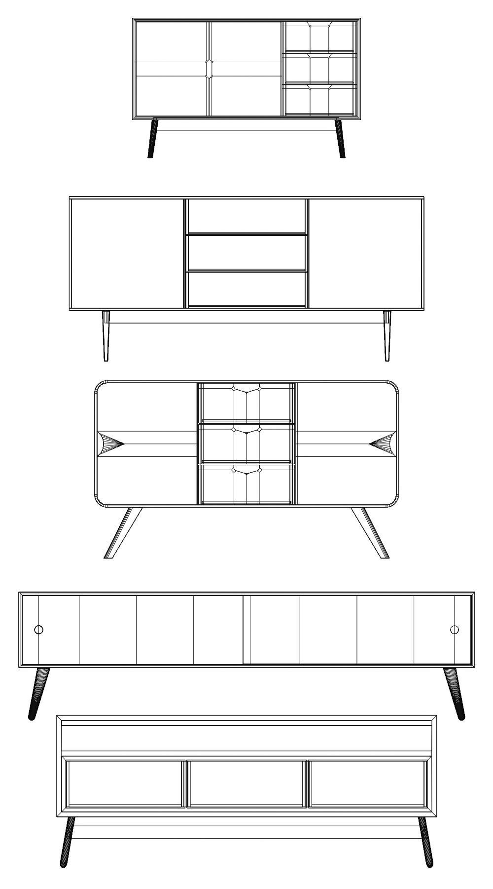 Furniture Collection - Sideboard Pack 1 3D model_6