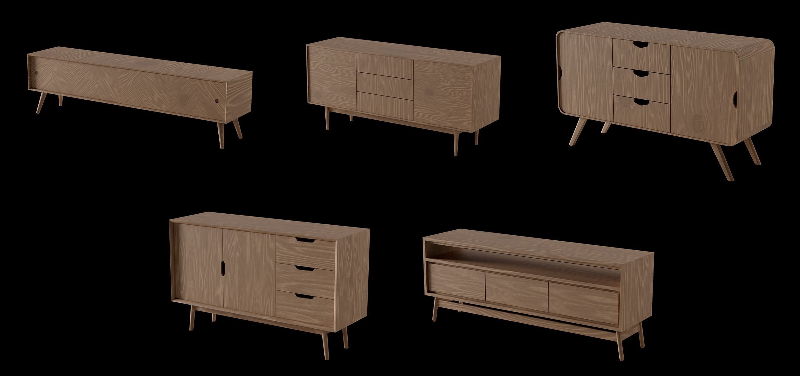 Furniture Collection - Sideboard Pack 1 3D model_3