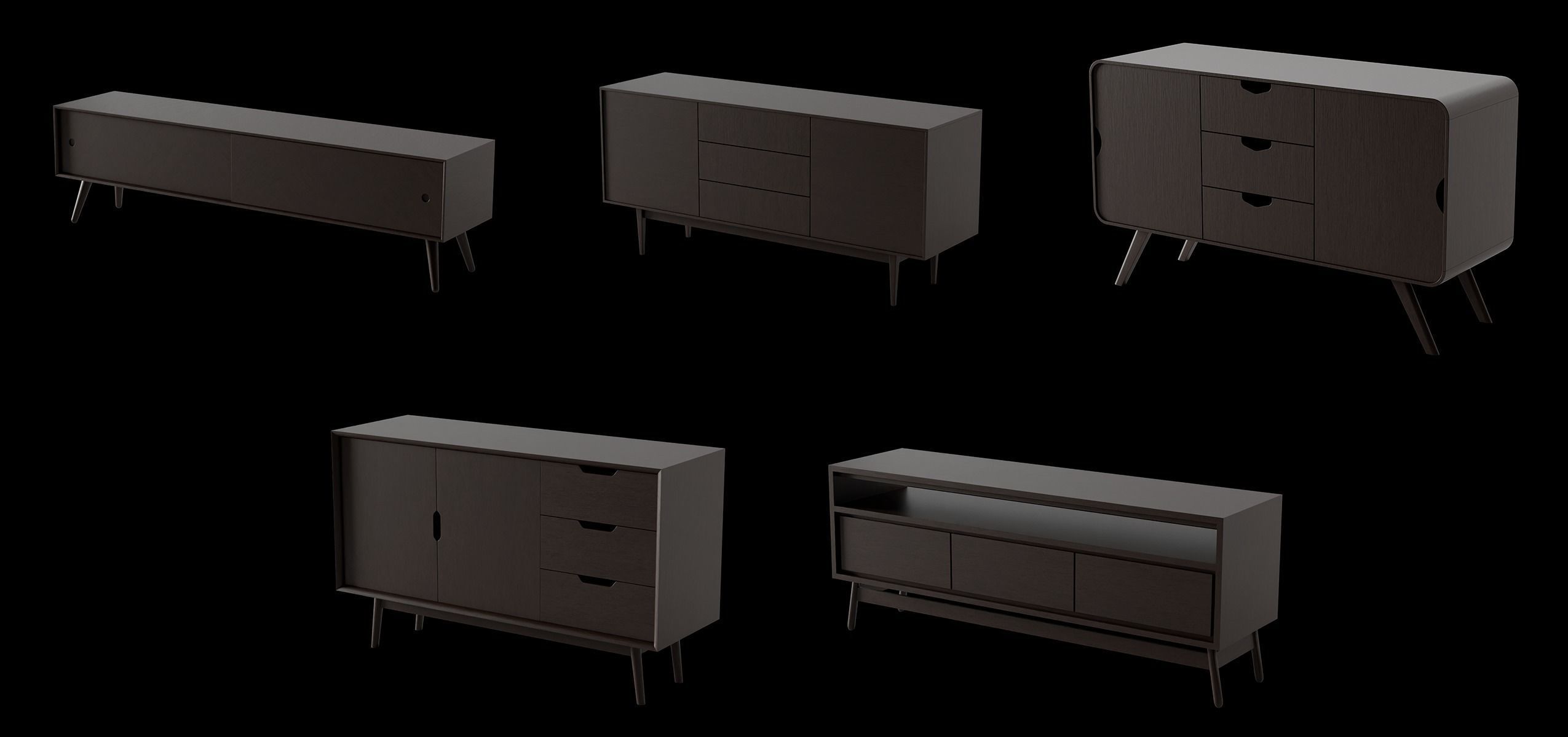 Furniture Collection - Sideboard Pack 1 3D model_5