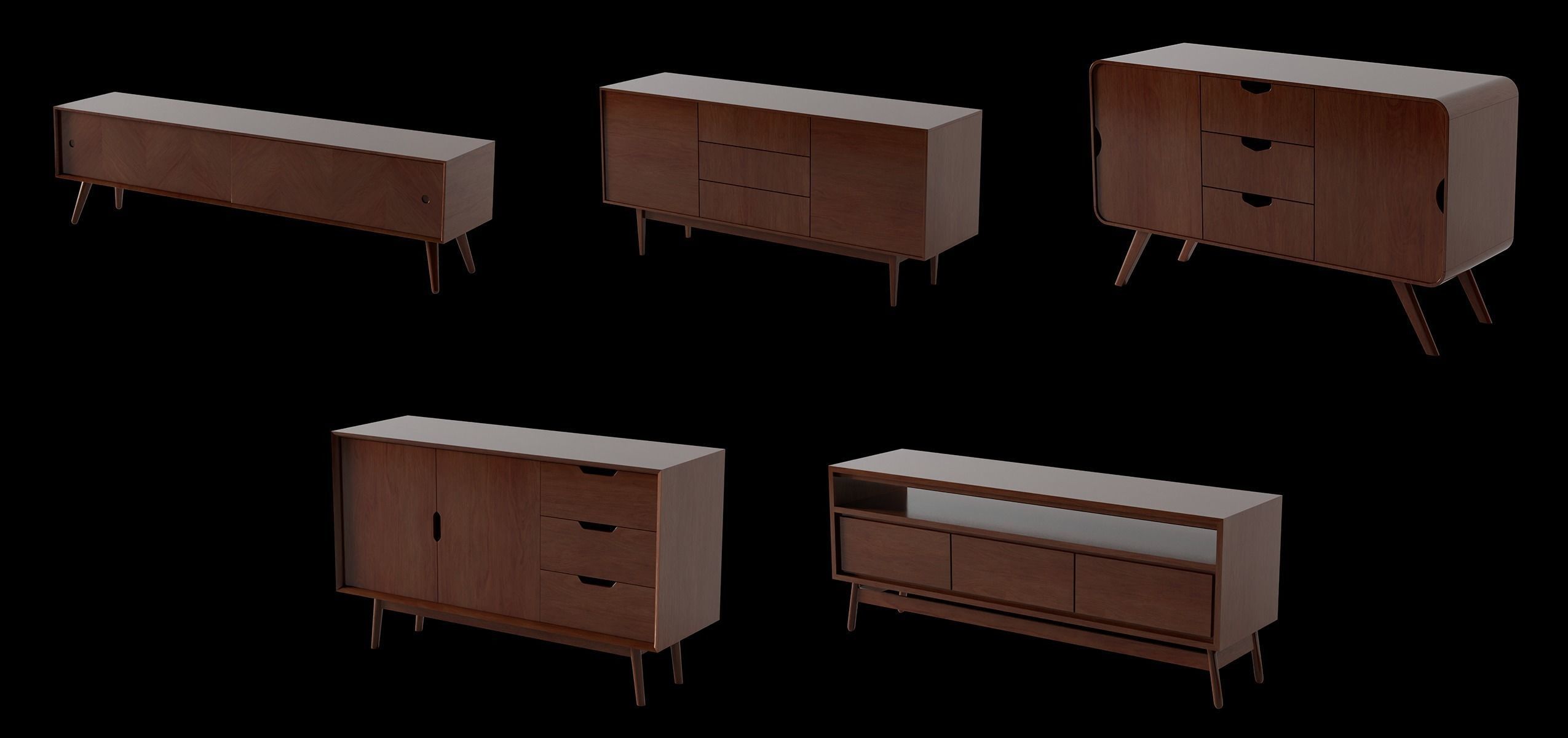 Furniture Collection - Sideboard Pack 1 3D model_2