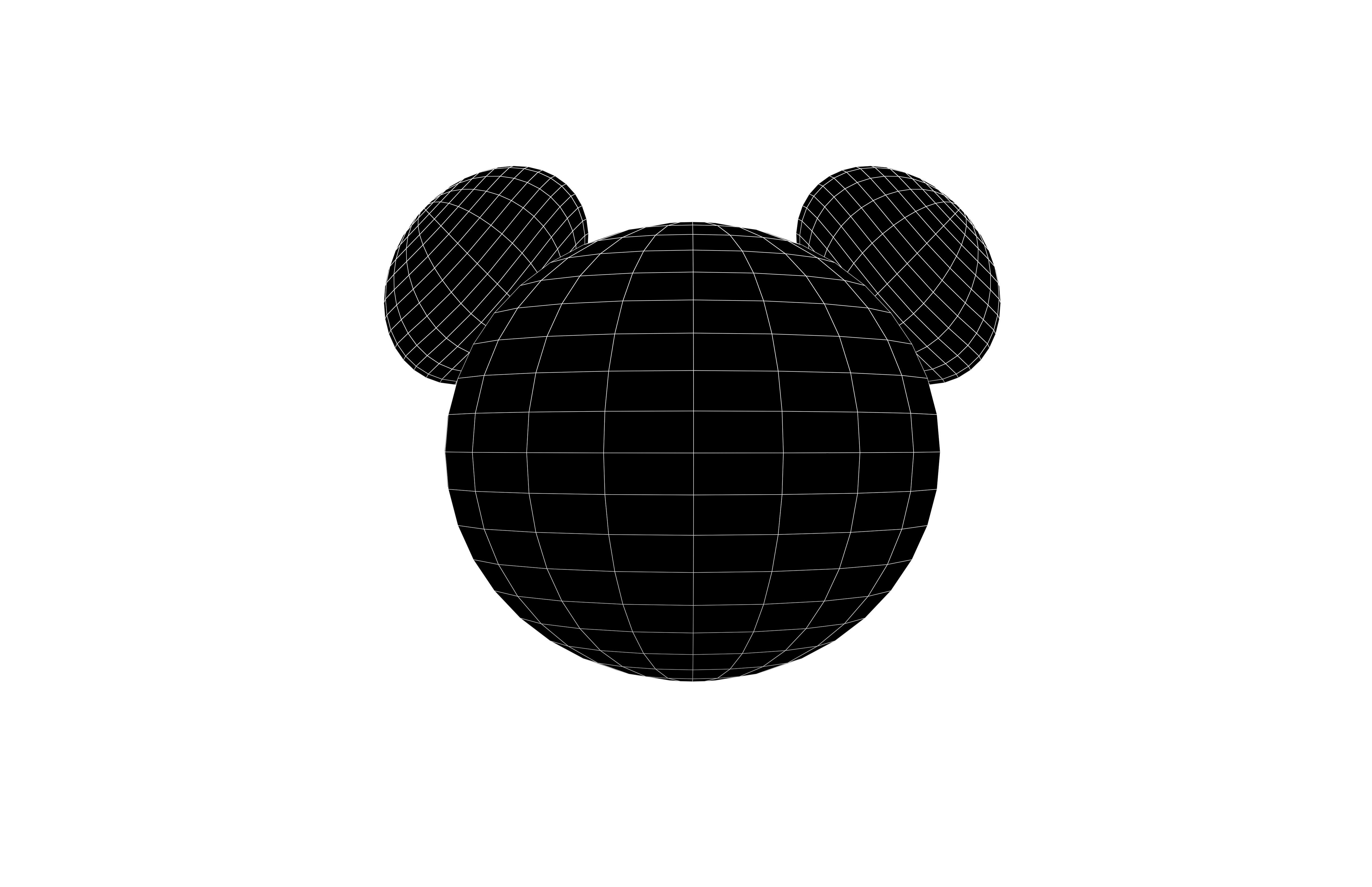 Cartoon Animals Panda Head v1 001 Low-poly 3D model_5