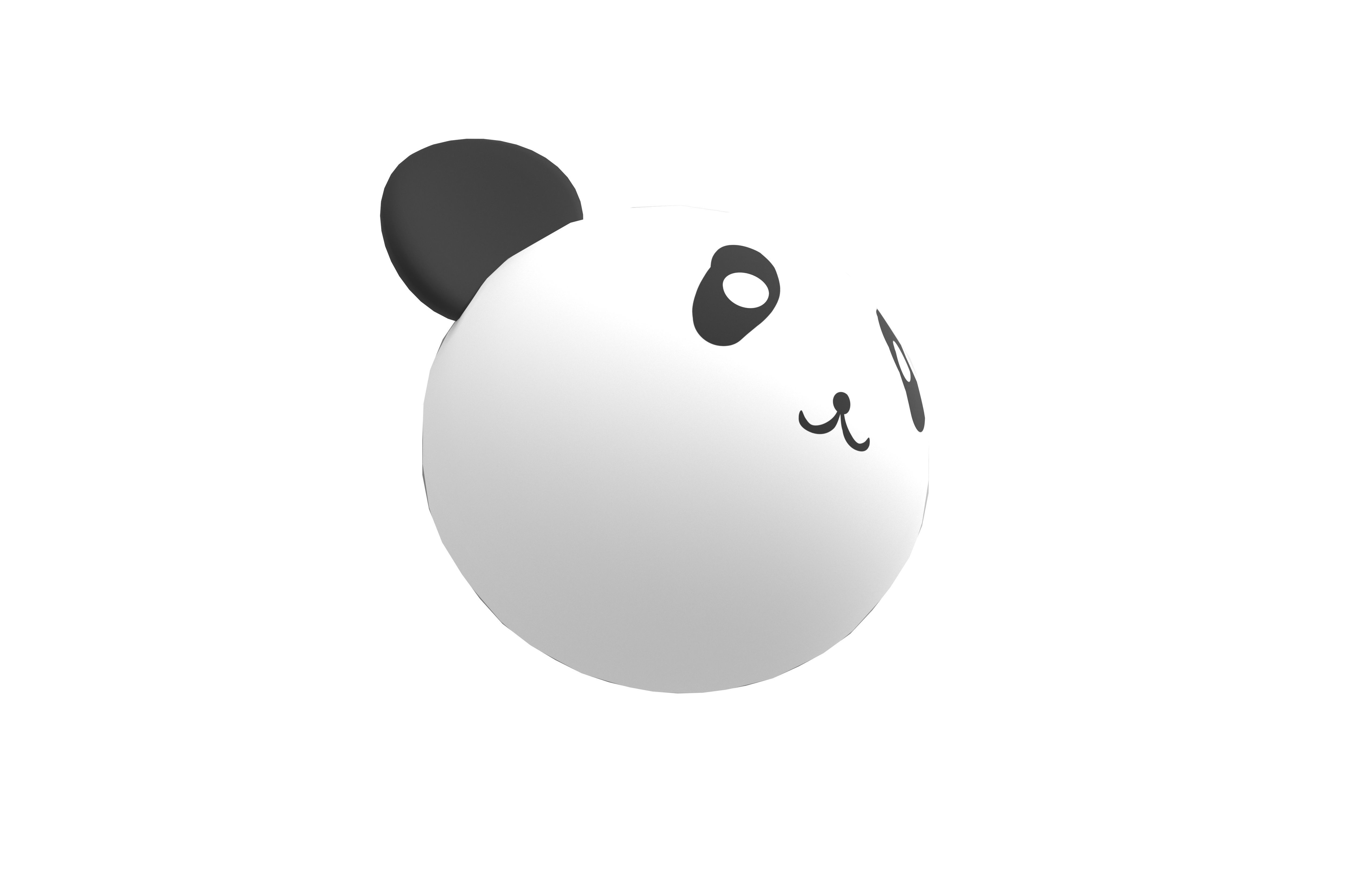 Cartoon Animals Panda Head v1 001 Low-poly 3D model_3