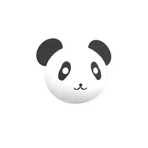 Cartoon Animals Panda Head v1 001
