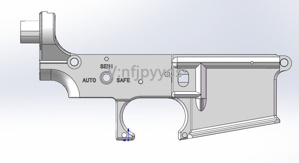AIRSOFT AR15 M16 M4 RECEIVER 3D print model_4