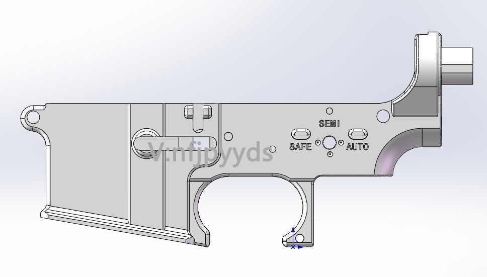 AIRSOFT AR15 M16 M4 RECEIVER 3D print model_5