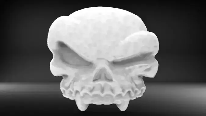 Skull bas relief 3D print model