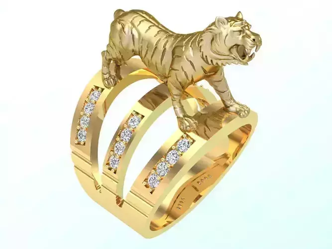 Tiger ring - Mens rings