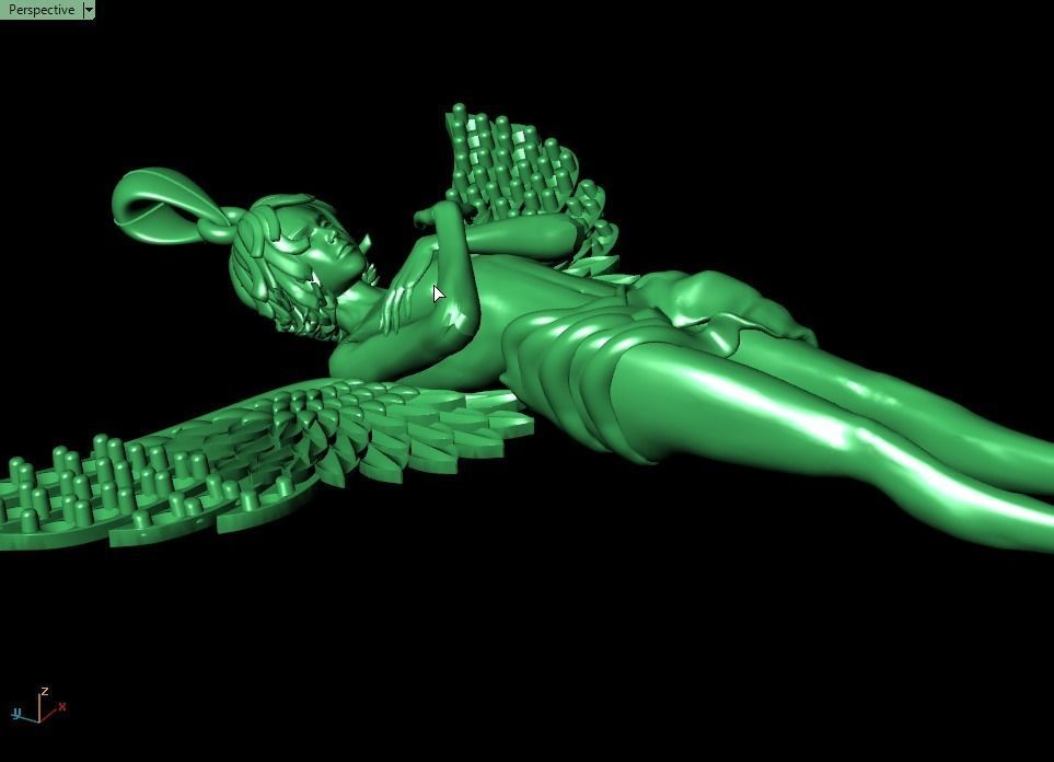 Angel pendant 3D print model_13