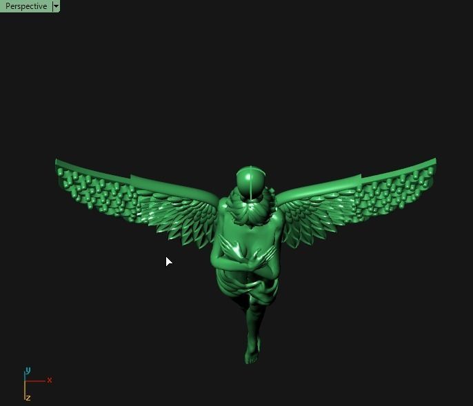 Angel pendant 3D print model_6
