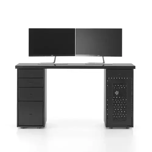 computer desk Low-poly 3D model