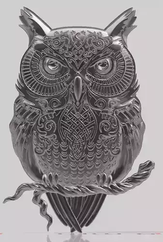 Owl for CNC router 3D print model