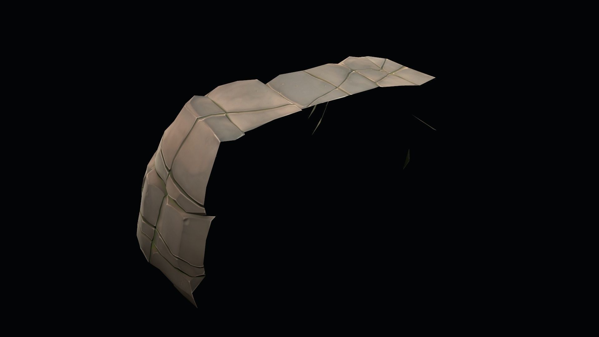 Stylized stone Low-poly 3D model_5