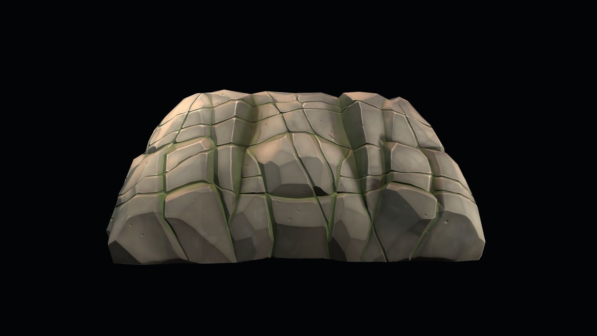 Stylized stone Low-poly 3D model_7