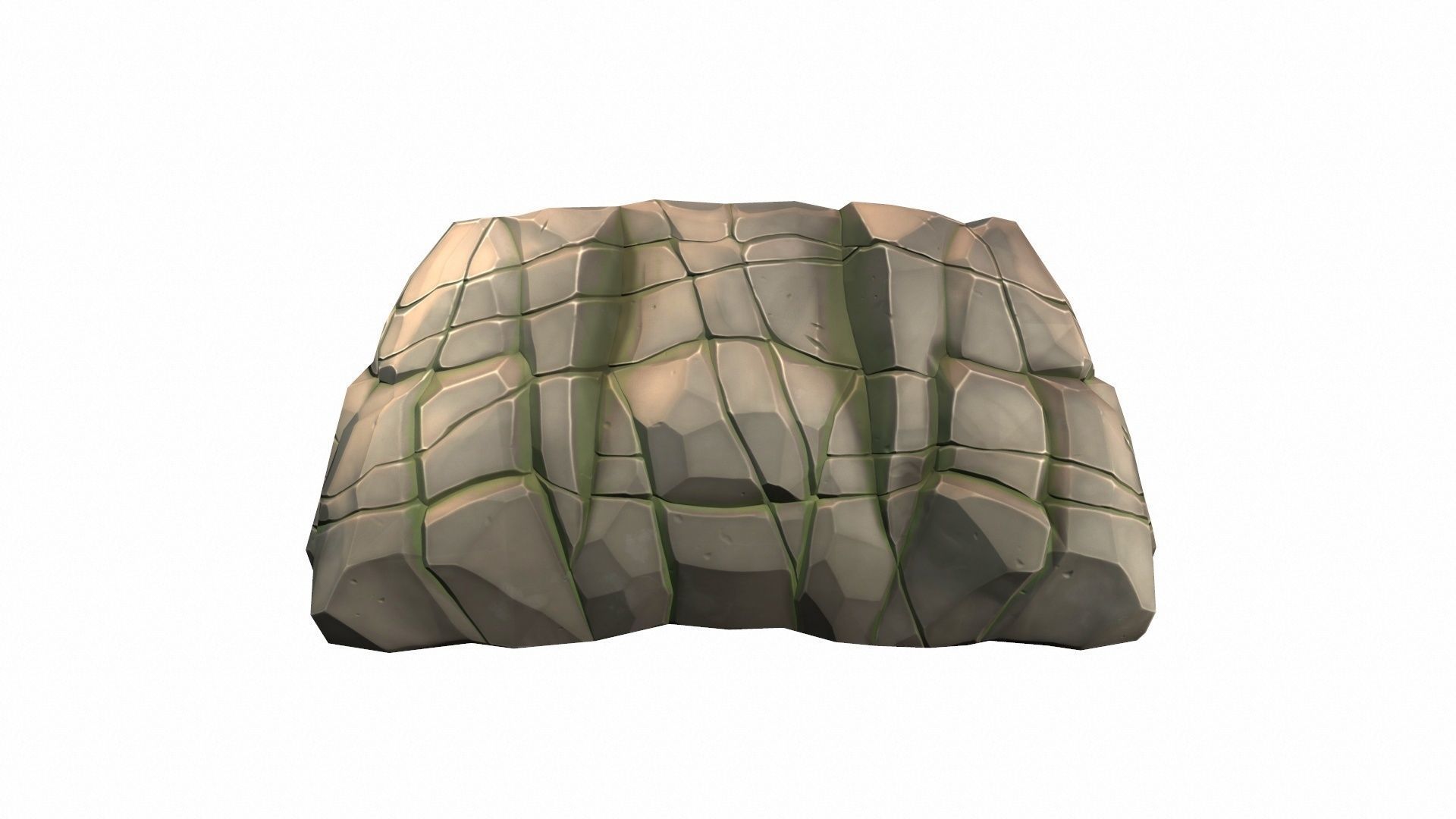 Stylized stone Low-poly 3D model_8