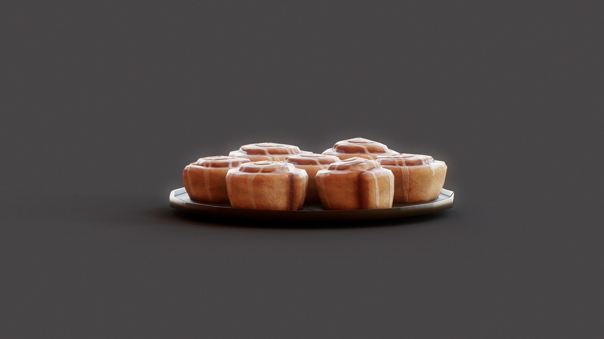 Cinnamon Rolls G49 Low-poly 3D model_5