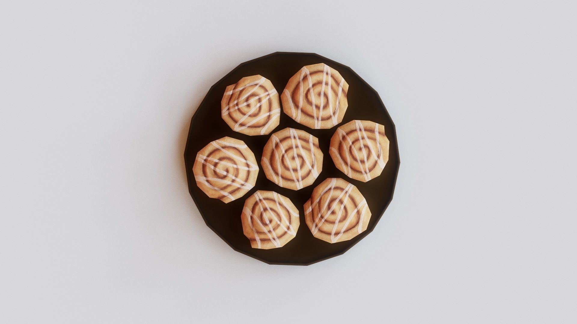 Cinnamon Rolls G49 Low-poly 3D model_2