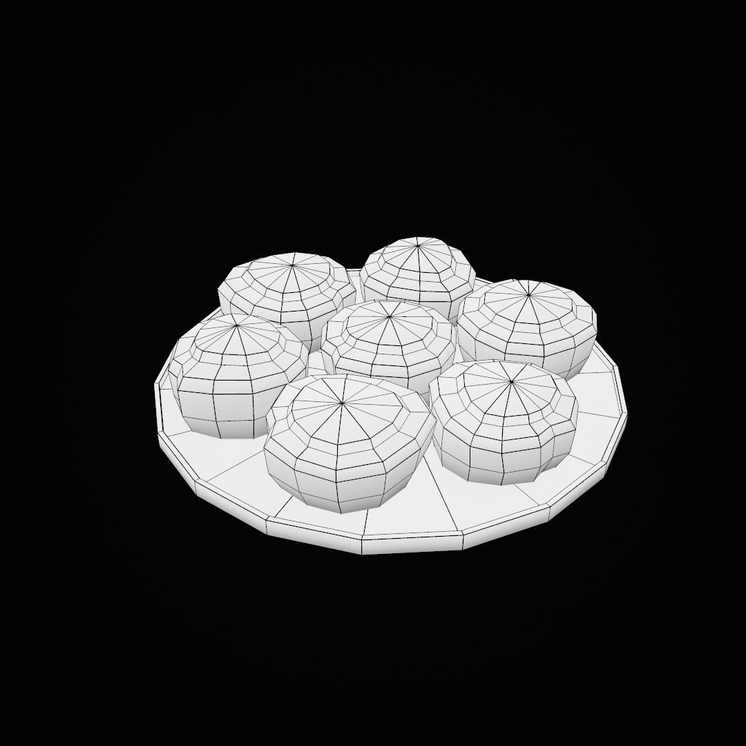 Cinnamon Rolls G49 Low-poly 3D model_6