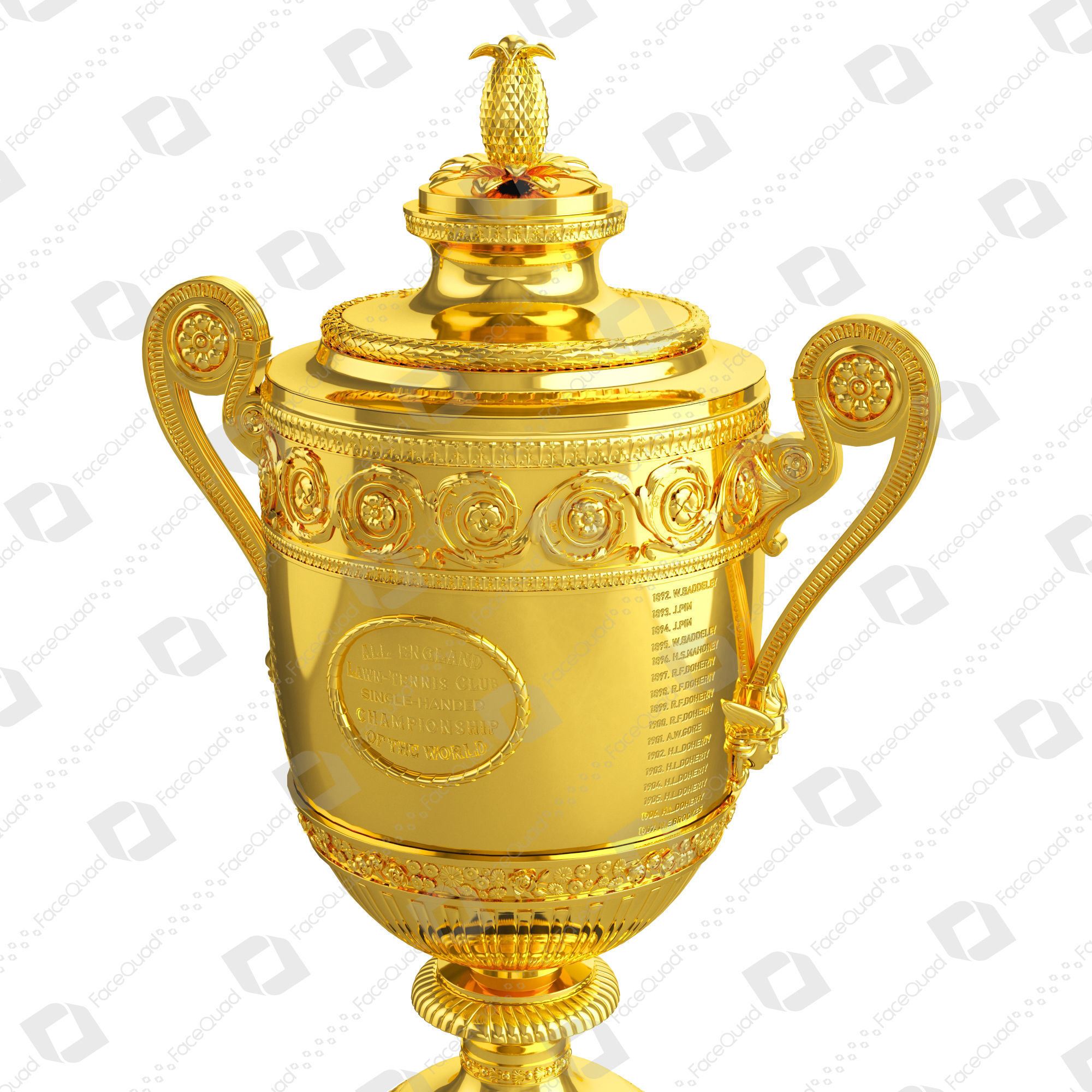 Wimbledon Trophy 3D Model 3D model_3