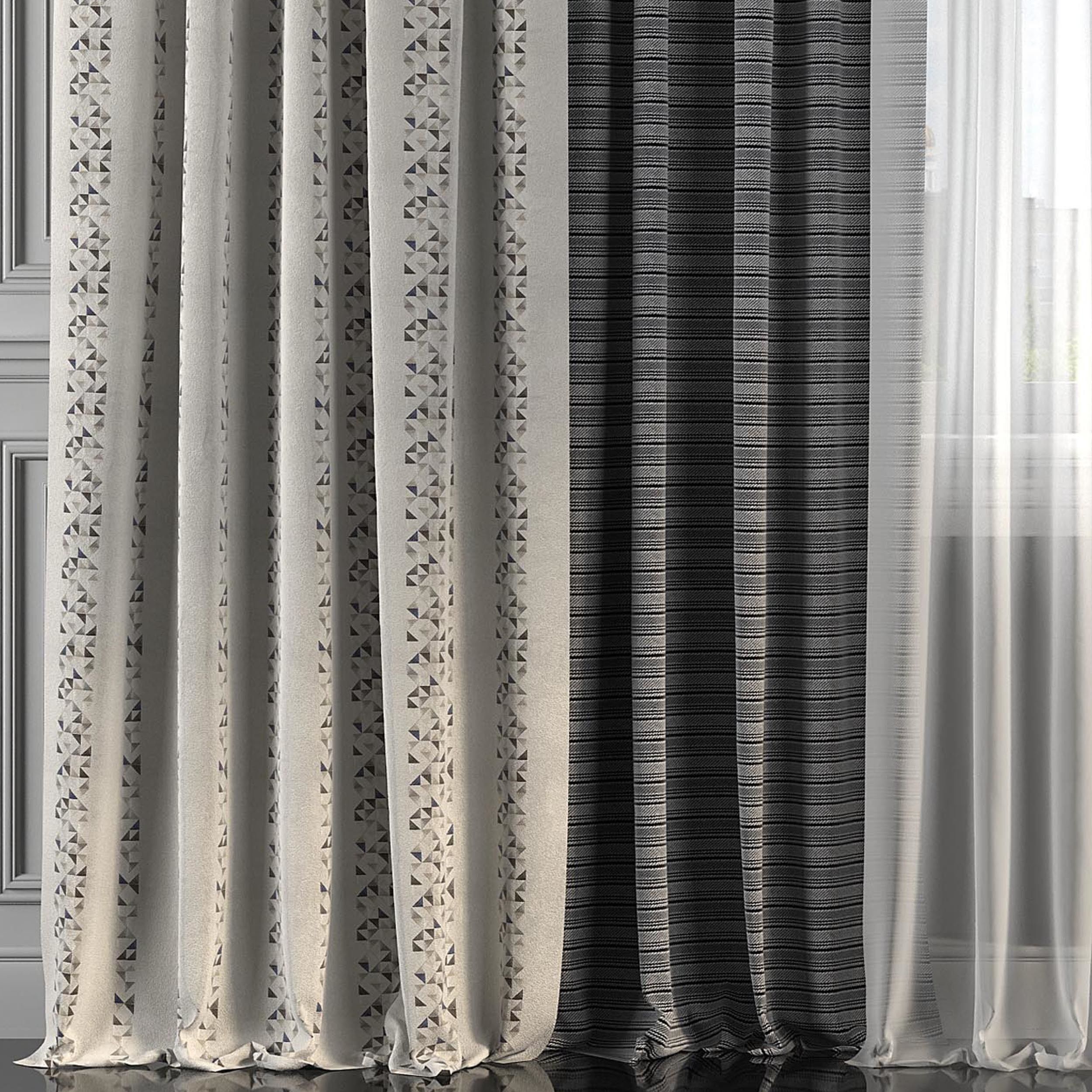 Curtain Set 233 3D model_2