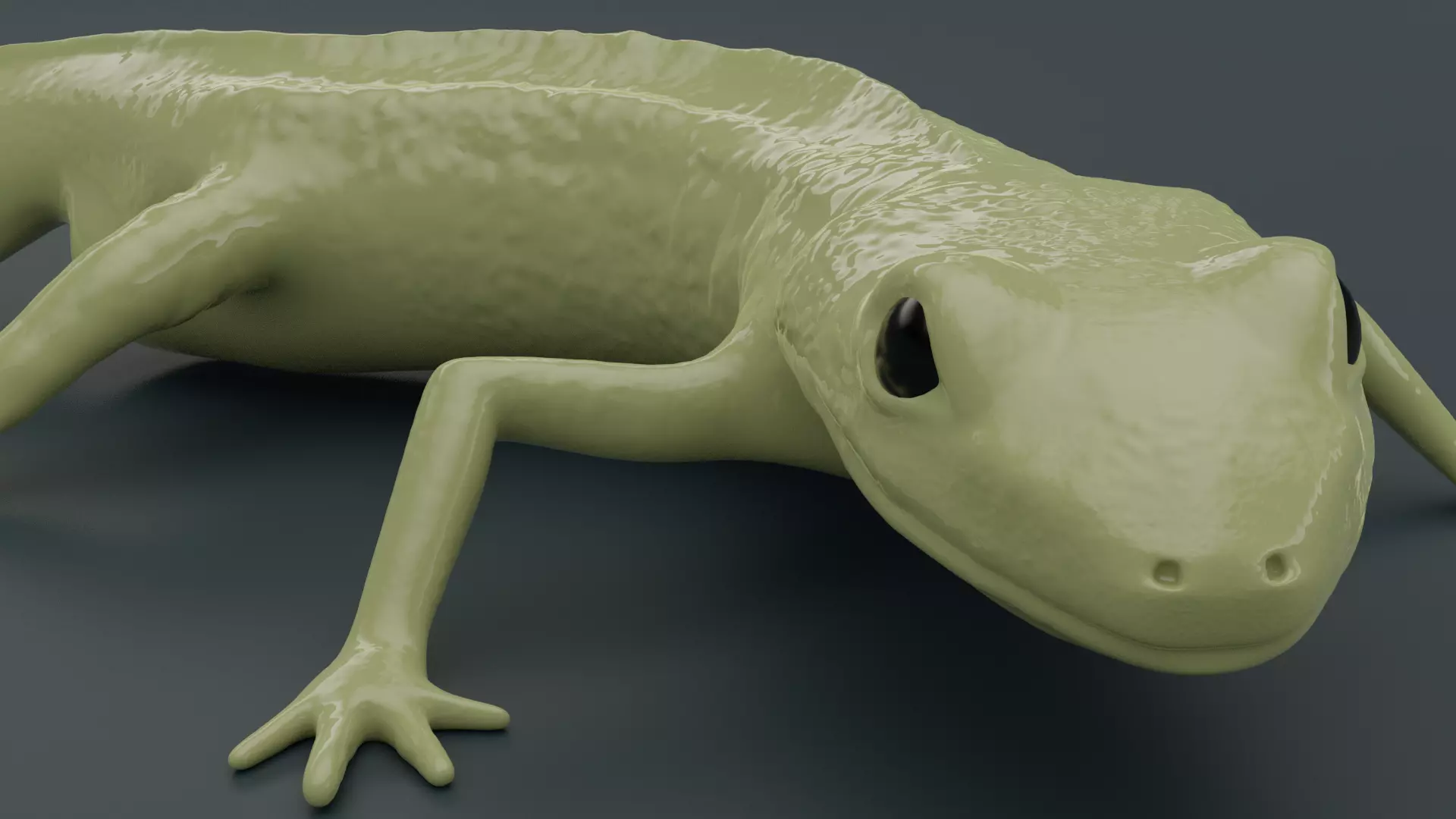 Lissotriton Montandoni Carpathian newt for 3D printing sculpt 3D print model_0