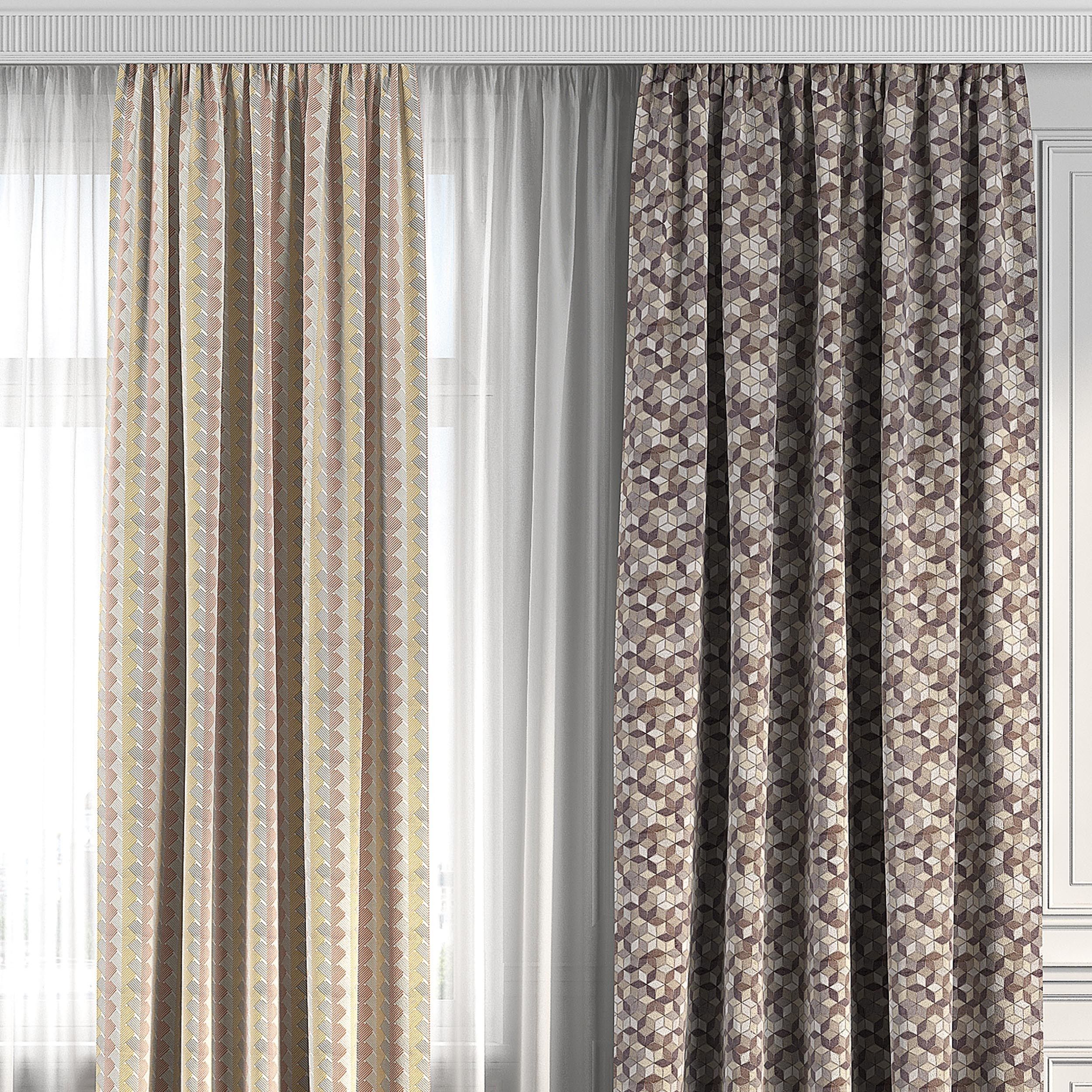 Curtain Set 235 3D model_1