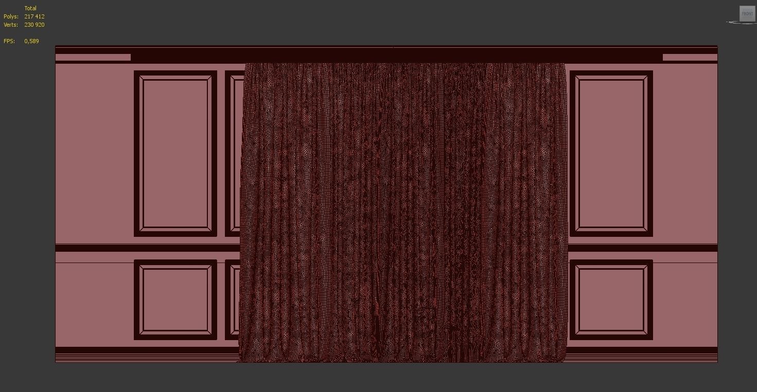 Curtain Set 235 3D model_4