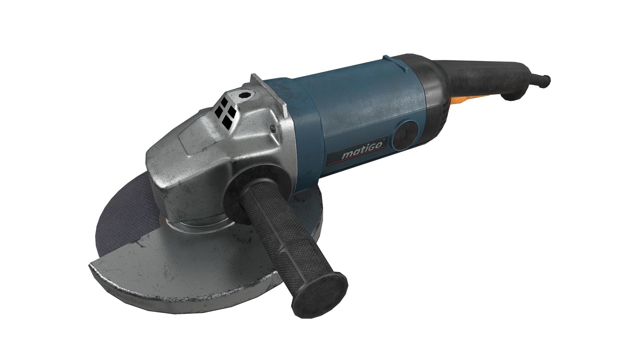 Angle Grinder Used Dirty Low-poly 3D model