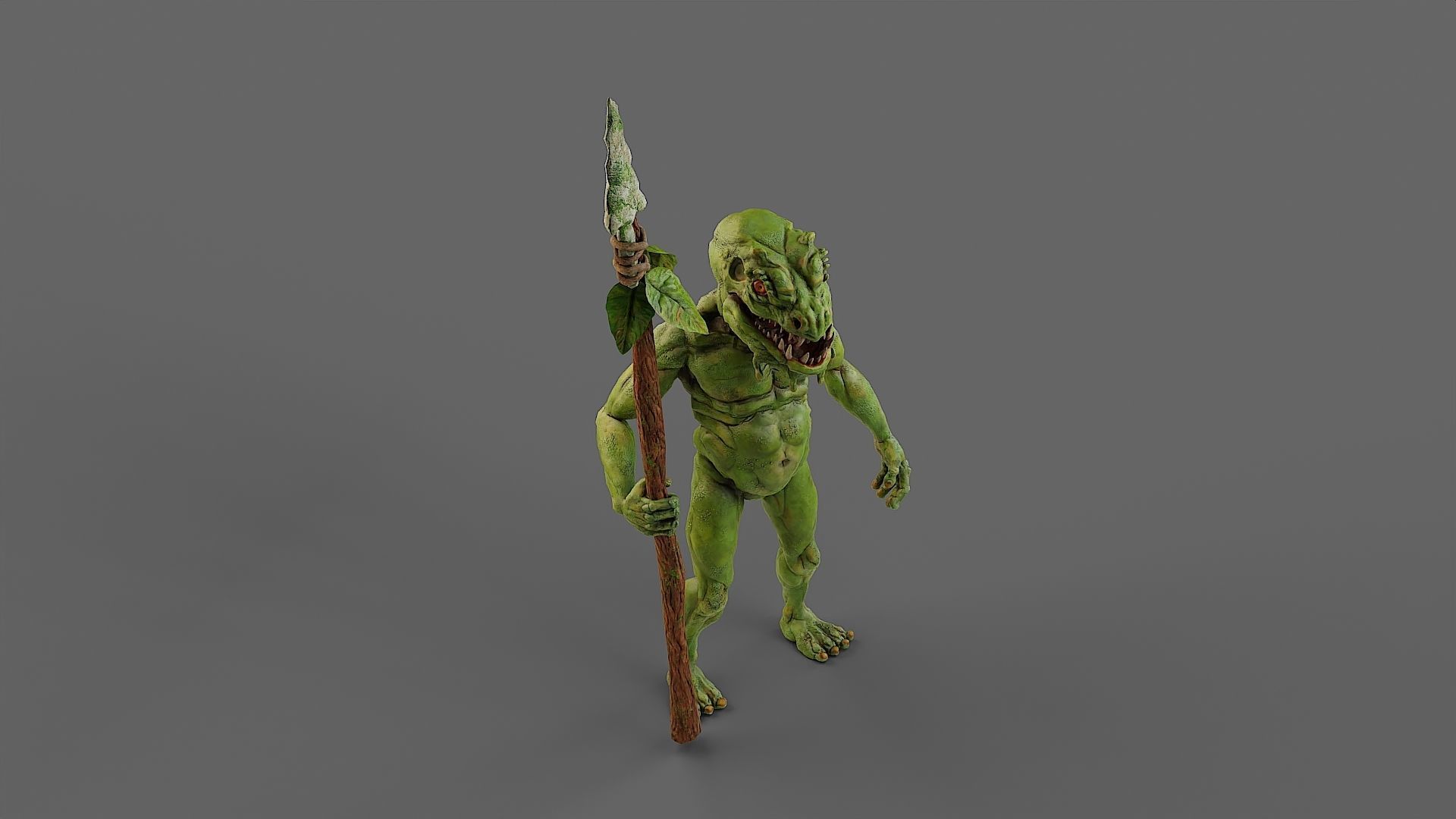 Fantasy swamp goblin character animated Low-poly 3D model_9
