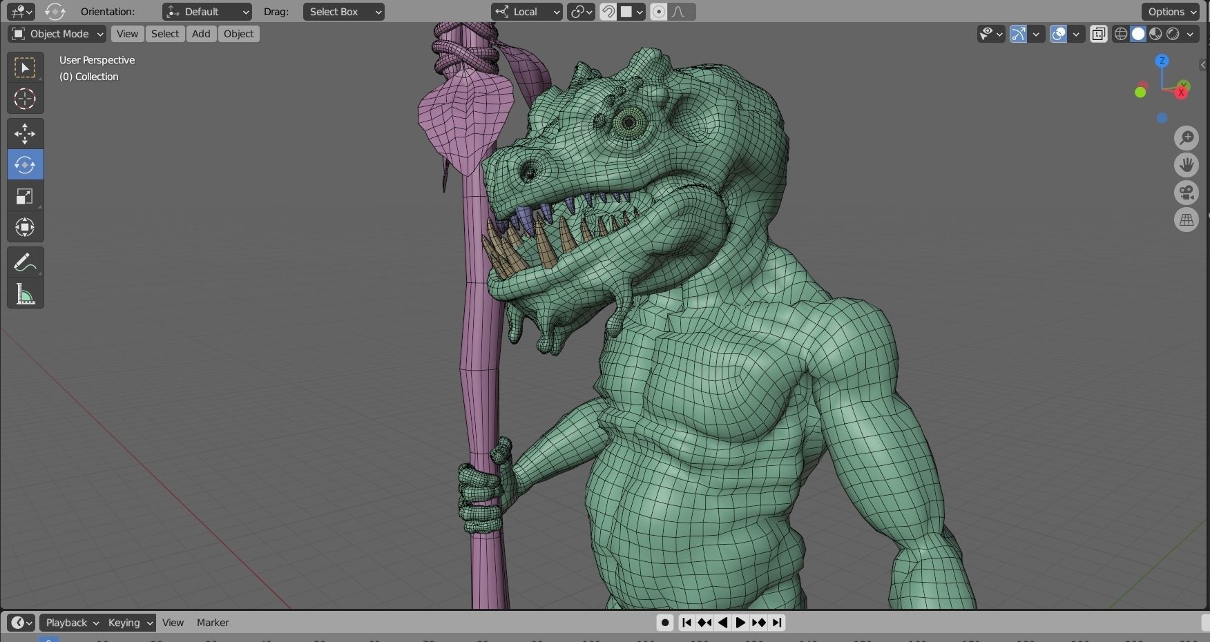 Fantasy swamp goblin character animated Low-poly 3D model_12