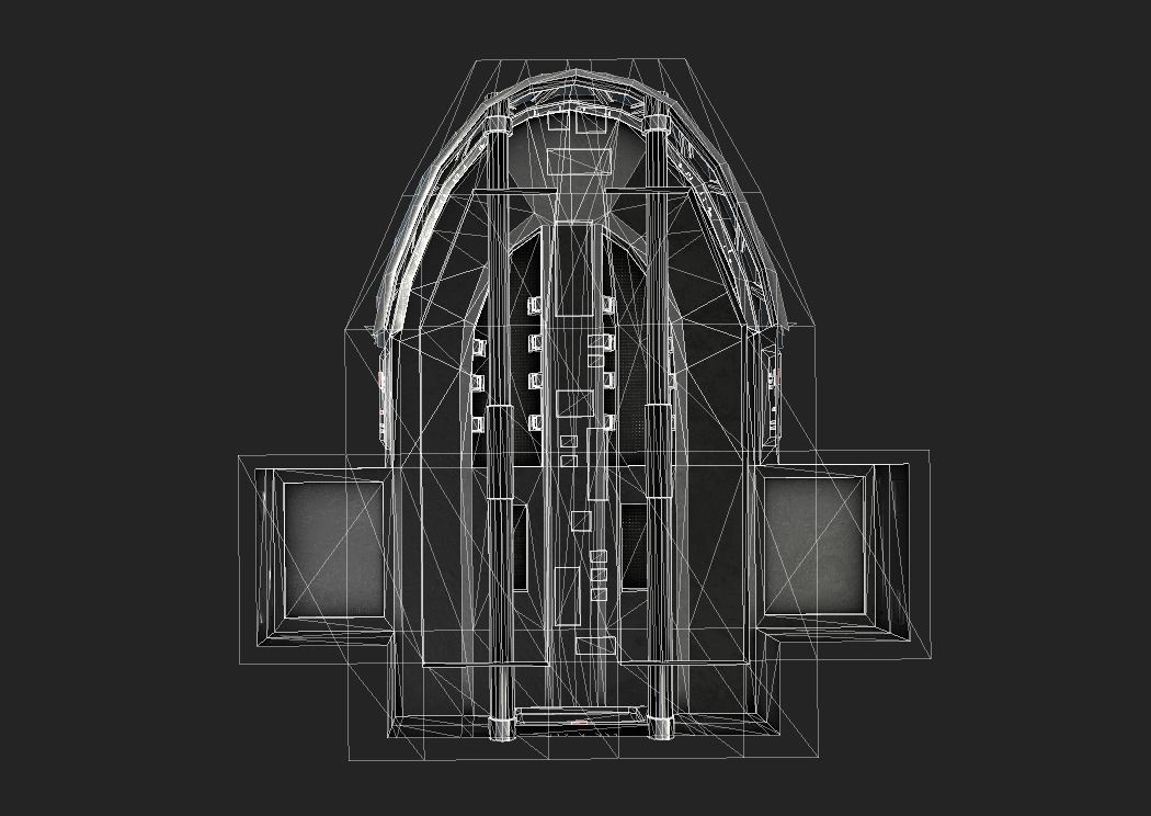 Star Destroyer Bridge Interior Low-poly 3D model_3