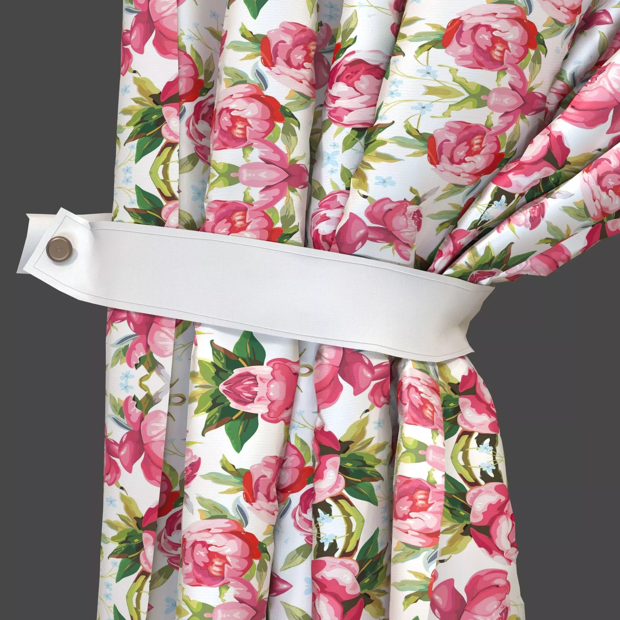 Llight window curtain 3D model_0