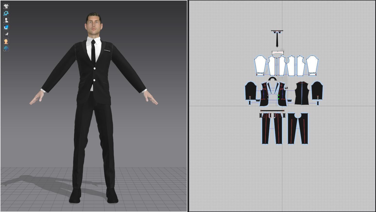 TUXEDO suit 3D model_7