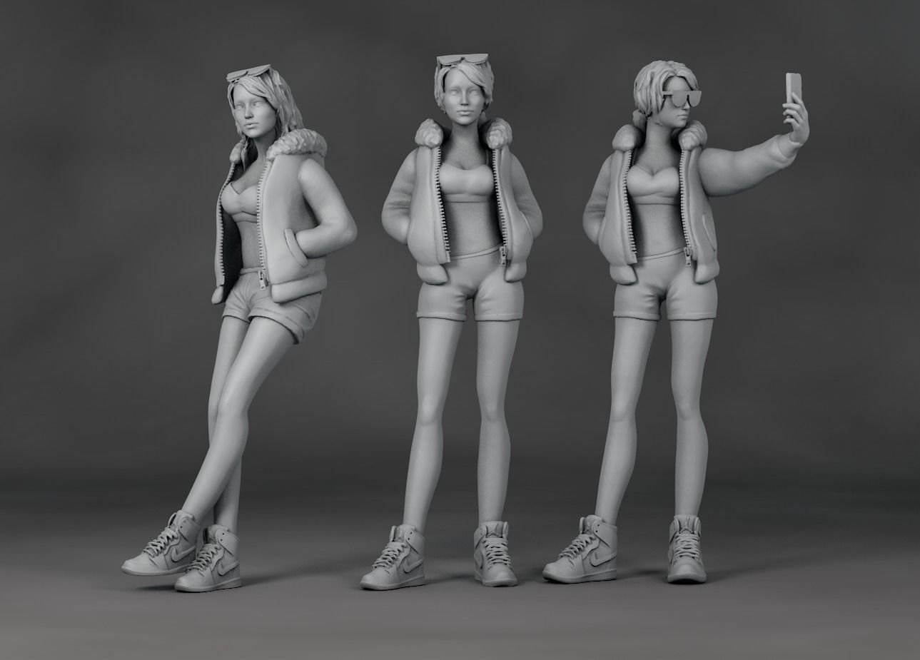 Girl Set 3 Actions For