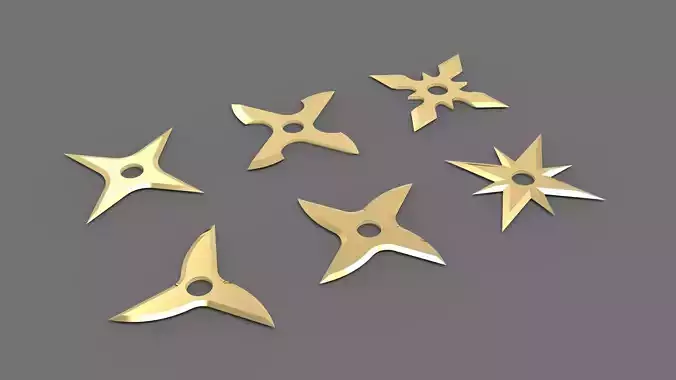 Shurikens Pack - 3D Print Models 3D Model Collection