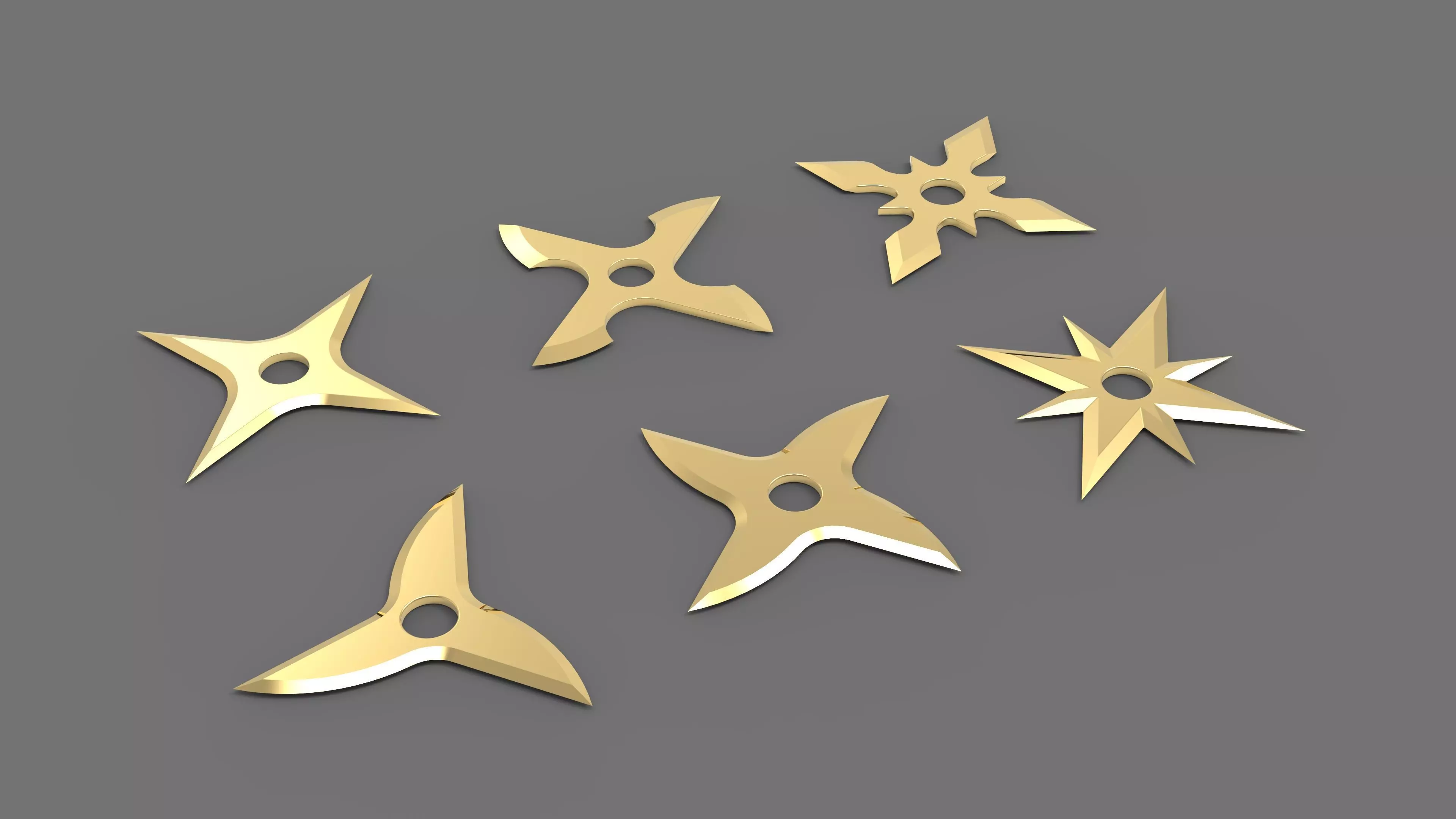 Shurikens Pack - 3D Print Models 3D Model Collection_0