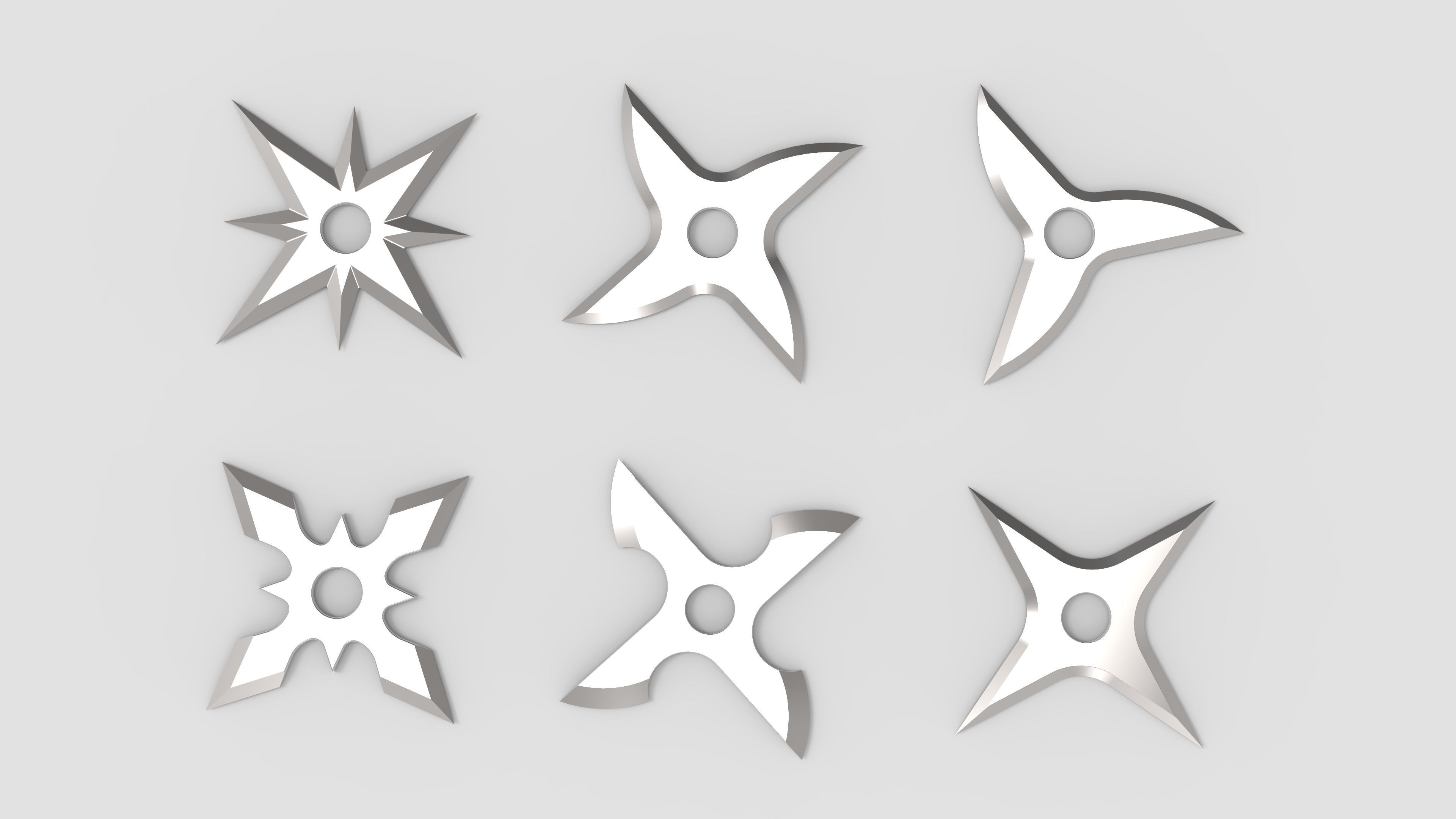 Shurikens Pack - 3D Print Models 3D Model Collection_9