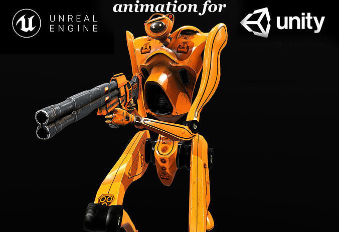 Robot Low-poly 3D model