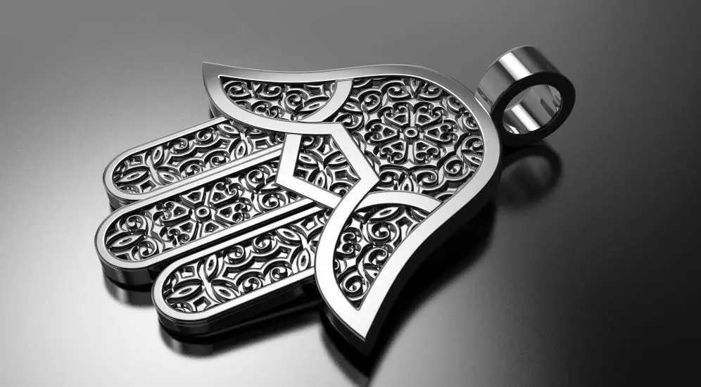 Pendant Hamsa hand 3D print model