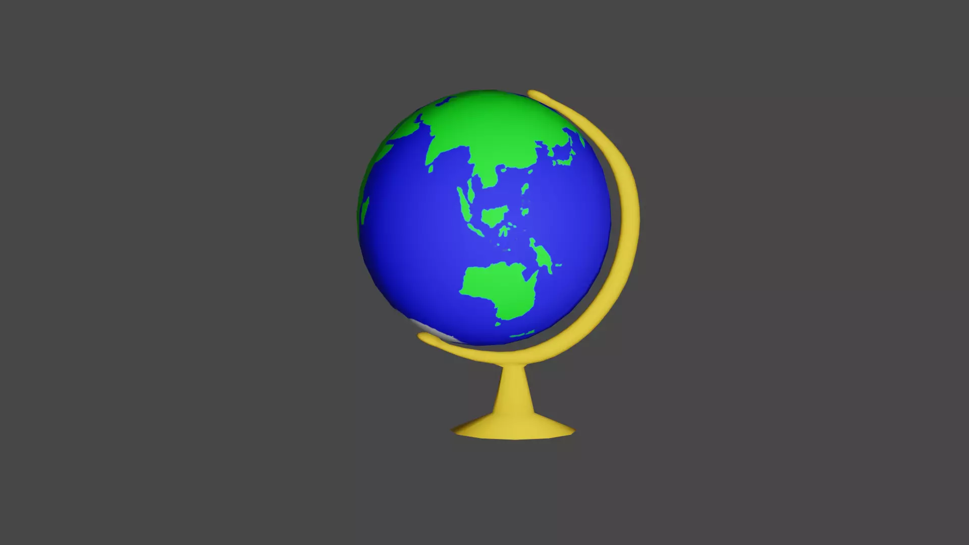 Low Poly Globe Model Free low-poly 3D model