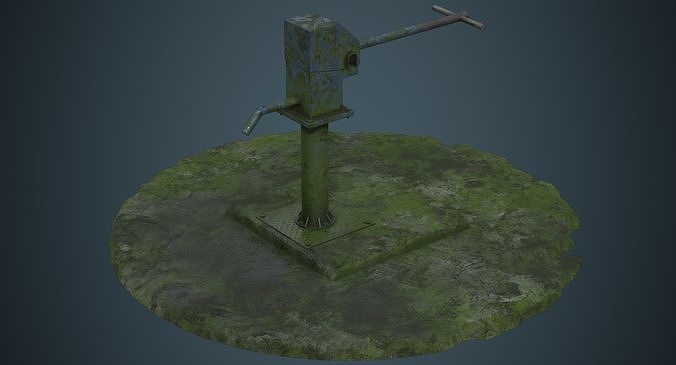 Hand Pump 3B Low-poly 3D model