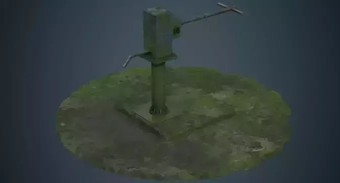 Hand Pump 3B Low-poly 3D model