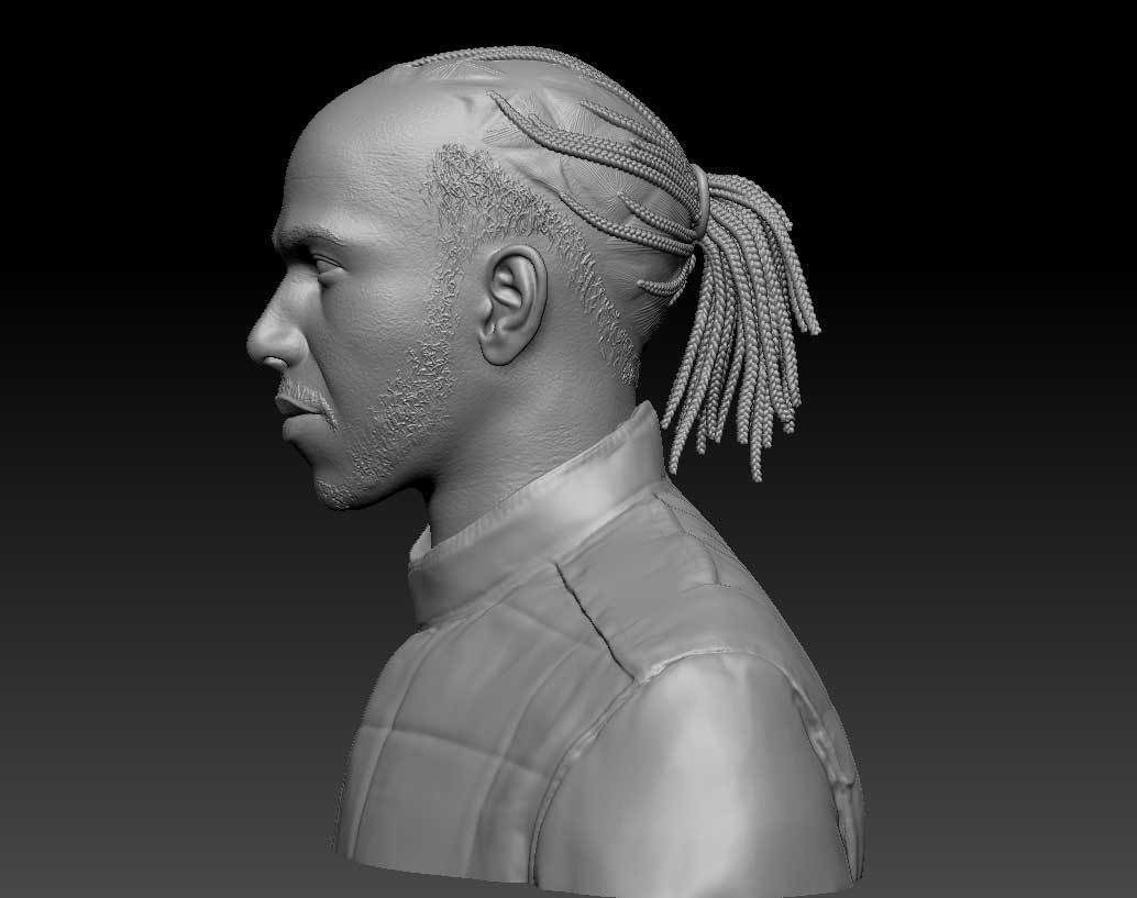 Lewis Hamilton 3D print model_1