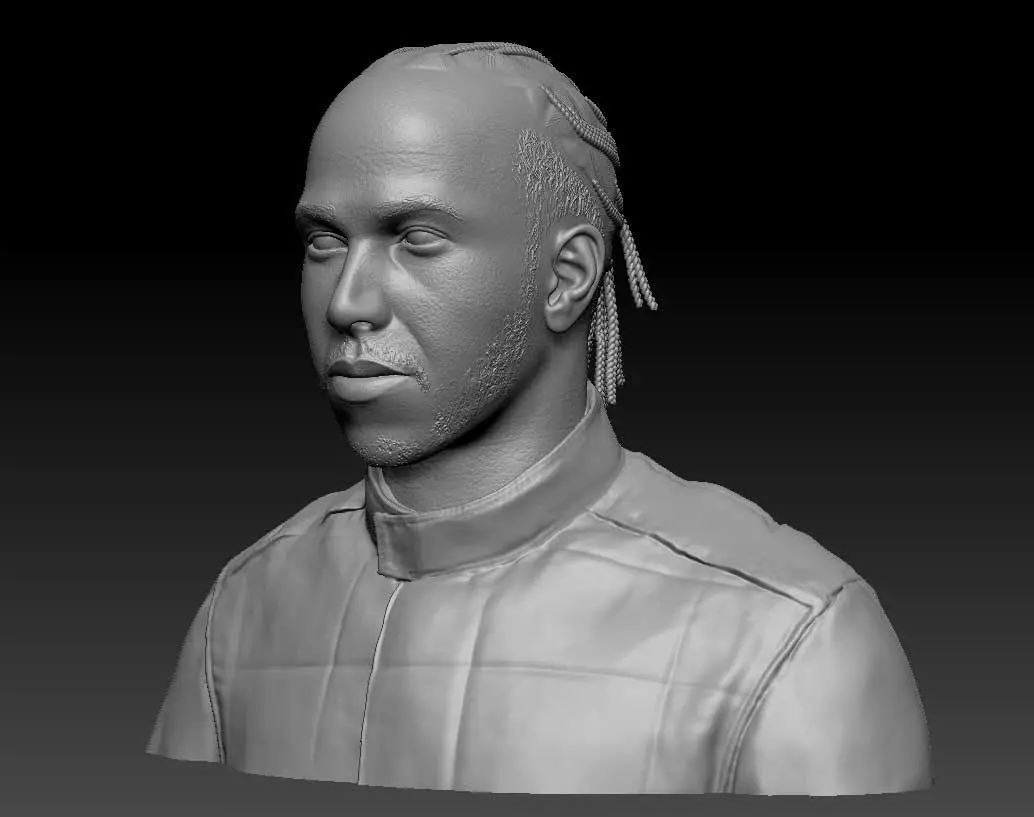Lewis Hamilton 3D print model_0