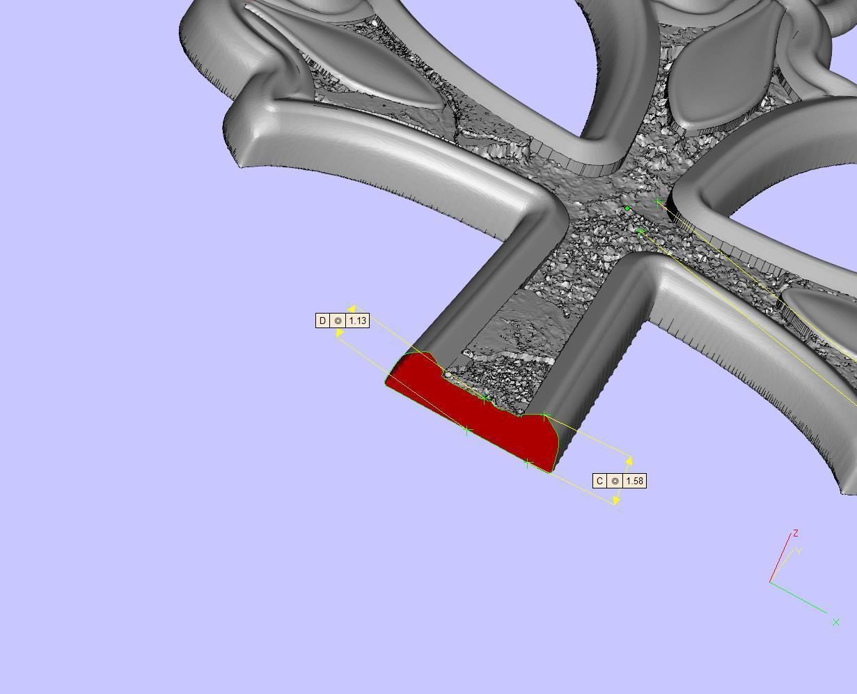 Cross 3D print model christian pendant 3D print model_5