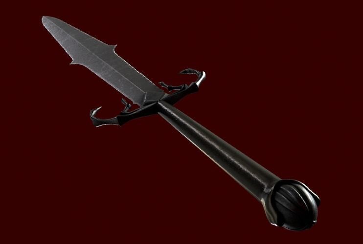 Drow Greatsword Low-poly 3D model_2